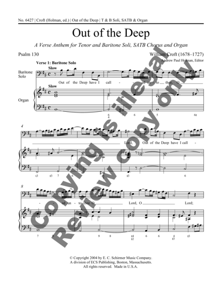 Out of the Deep (Psalm 130)