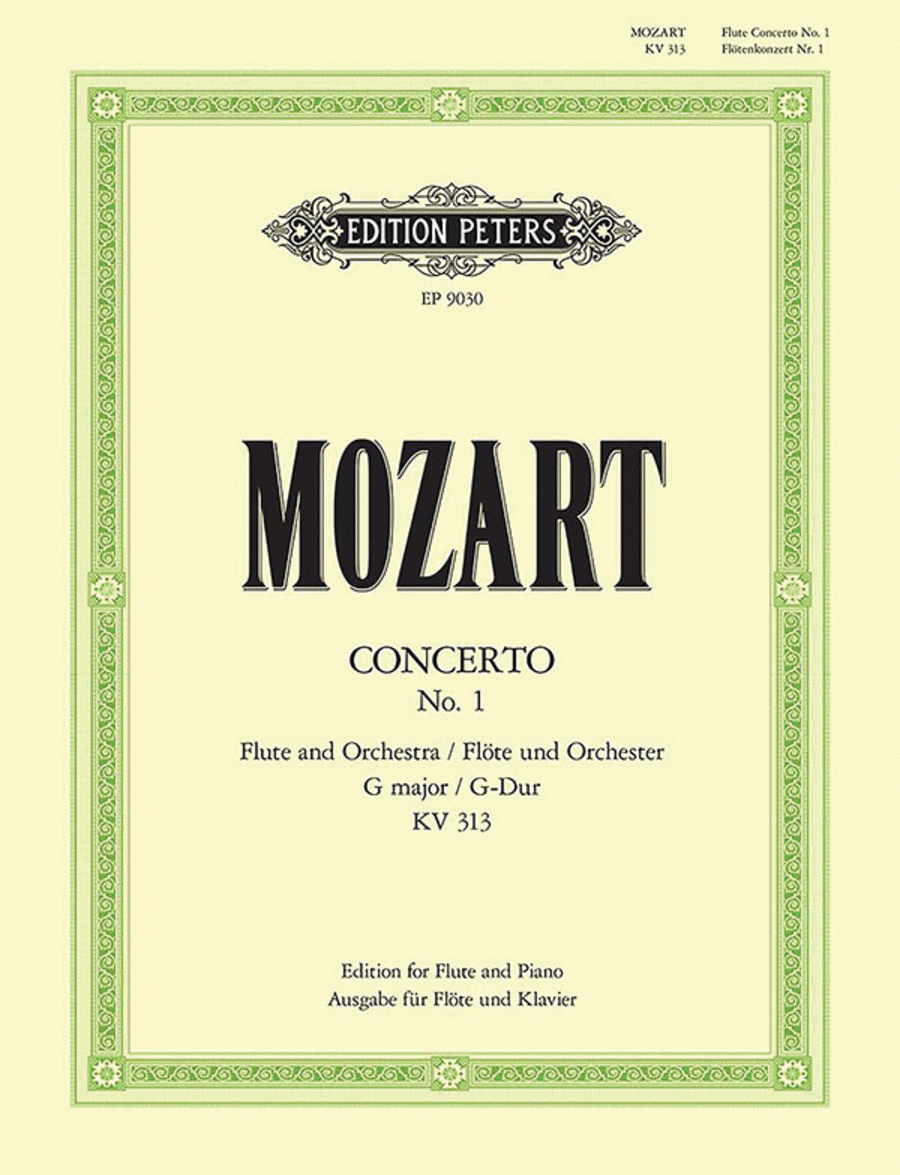 Flute Concerto No. 1 in G K313 (285c) (Edition for Flute and Piano) Flute Solo scores gallery preview page 1