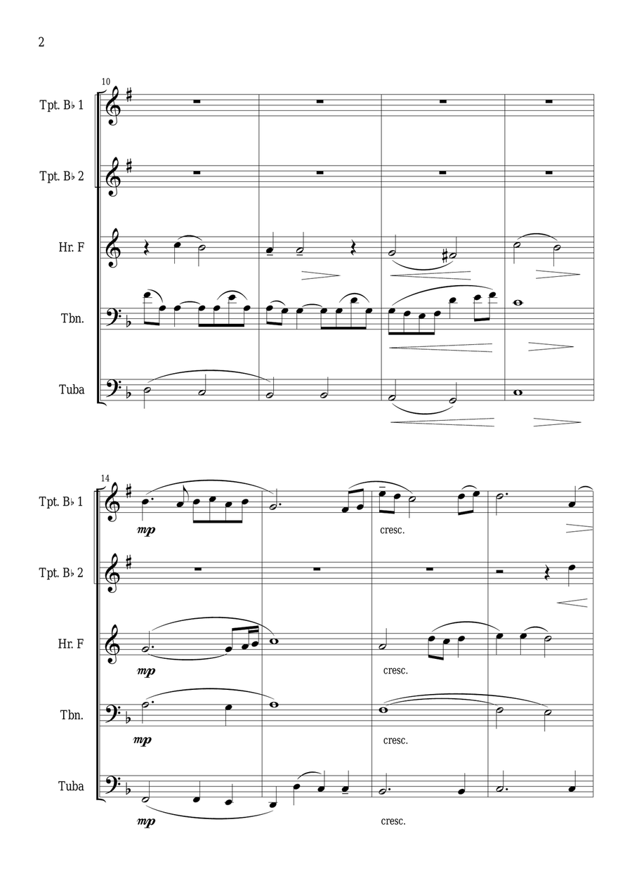 Dinner Brass Quintet scores gallery preview page 2