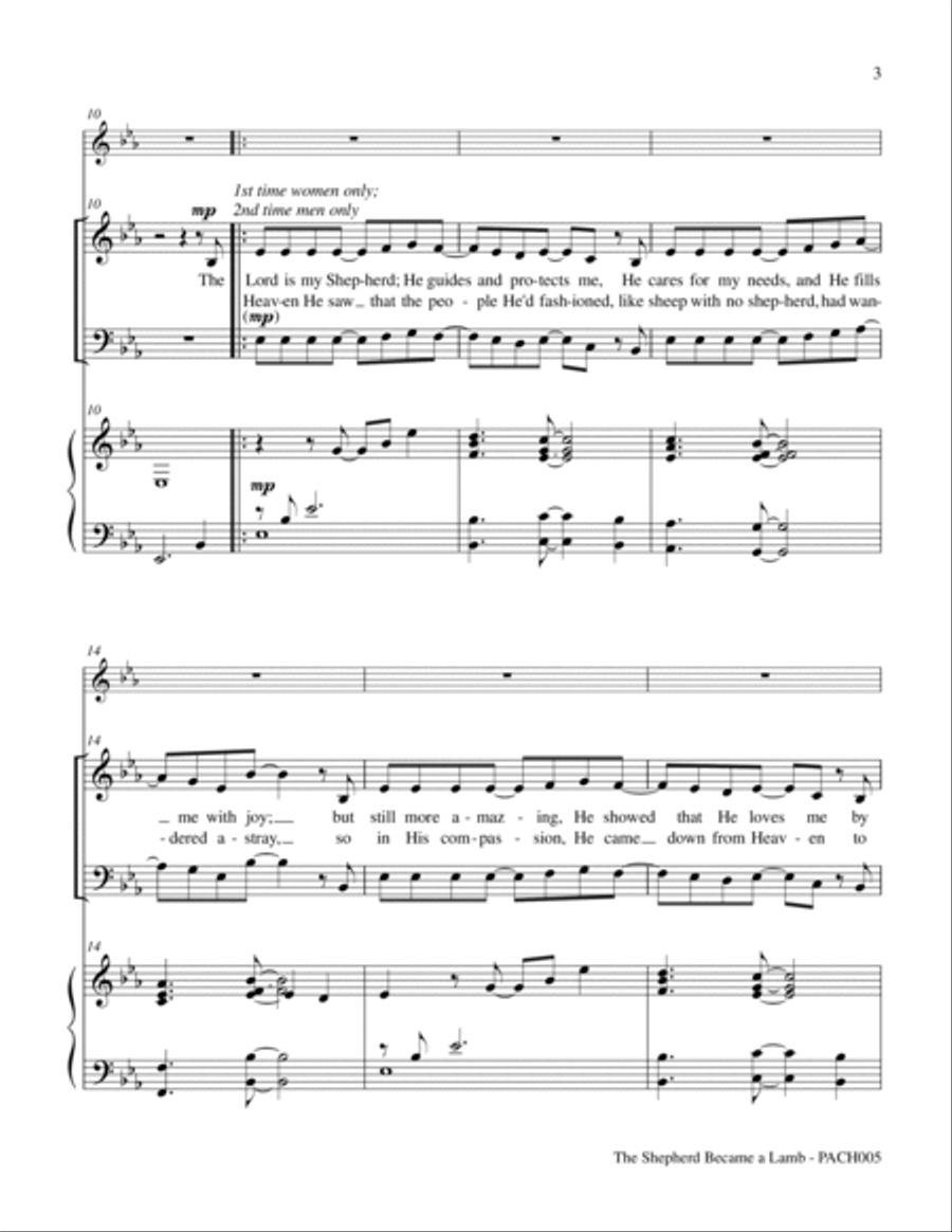 The Shepherd Became a Lamb Choir scores gallery preview page 3
