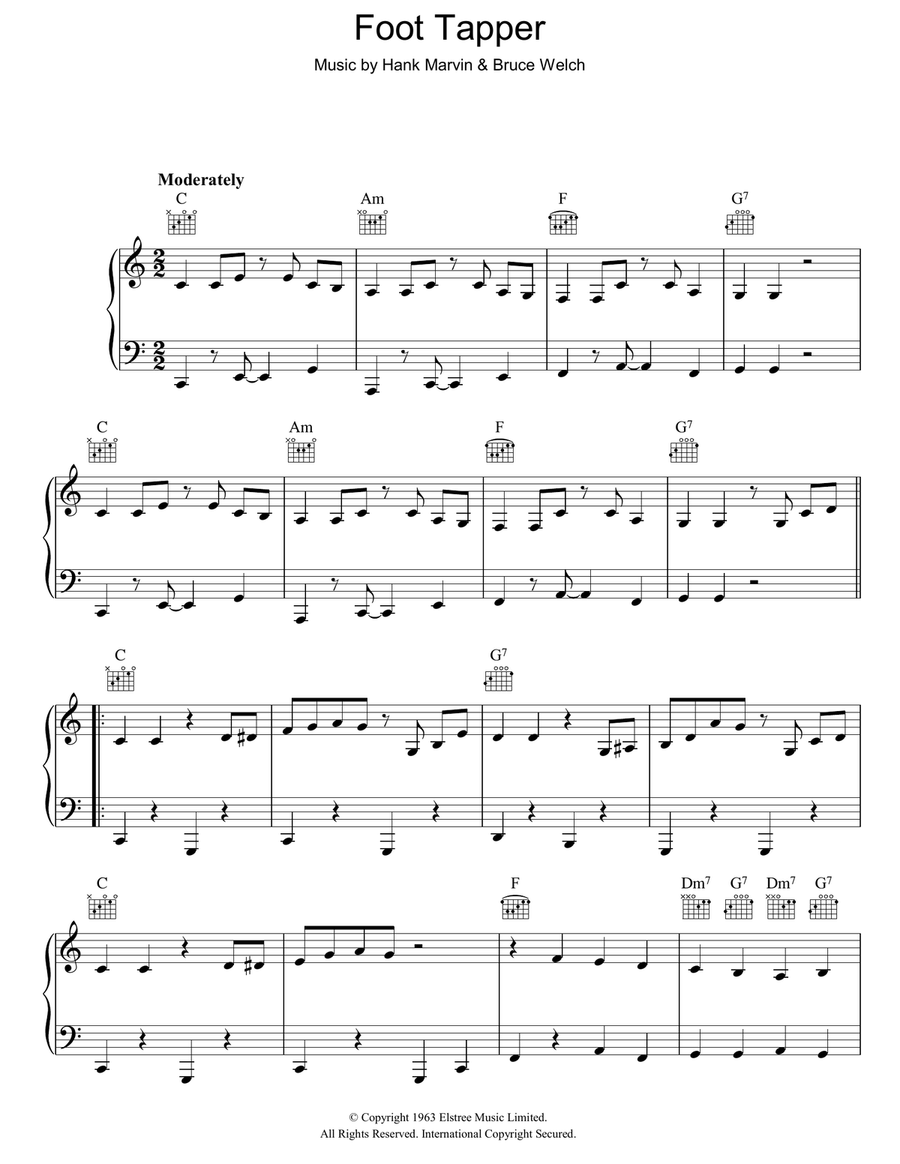 Foot Tapper Piano, Vocal, Guitar scores gallery preview page 1