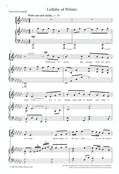 Lullaby Of Winter from Winter Lullabies (Choral Score) (Downloadable)