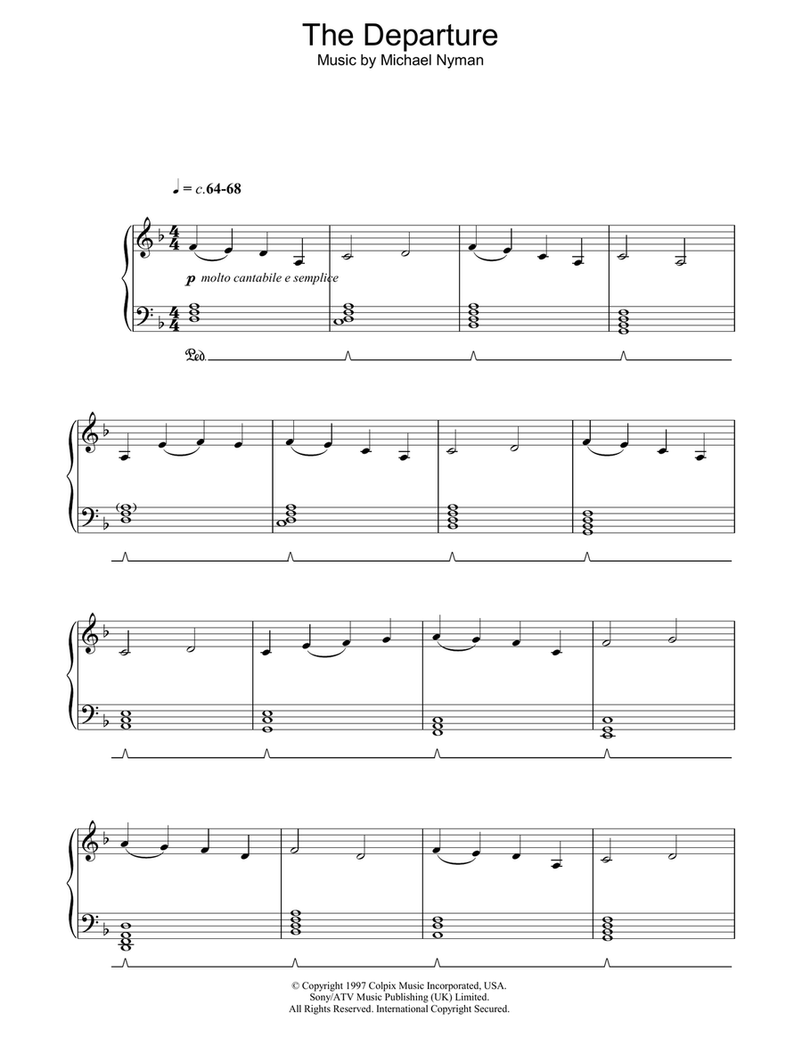 The Departure (from Gattaca) Piano Solo scores gallery preview page 1