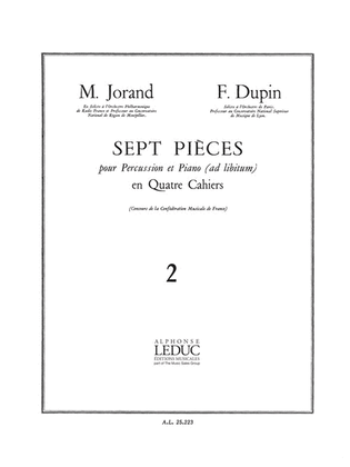 Book cover for 7 Pieces Vol.2 (percussion(s) & Piano)