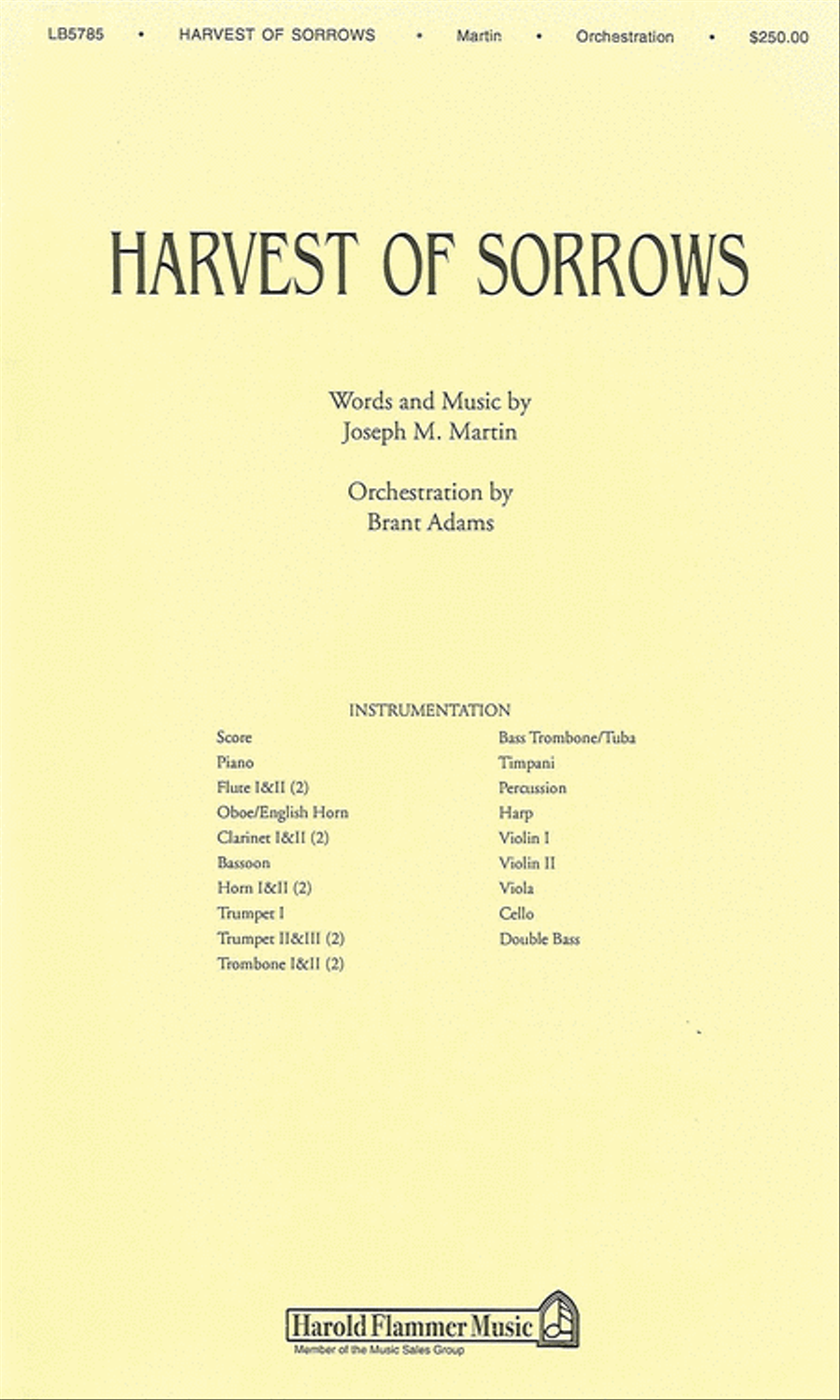Harvest of Sorrows Choir scores gallery preview page 1