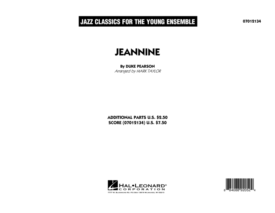 Jeannine - Conductor Score (Full Score) Jazz Ensemble scores gallery preview page 1