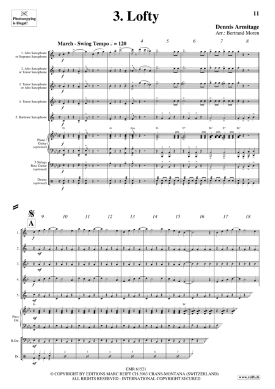 Beer Party Saxophone Quintet scores gallery preview page 5