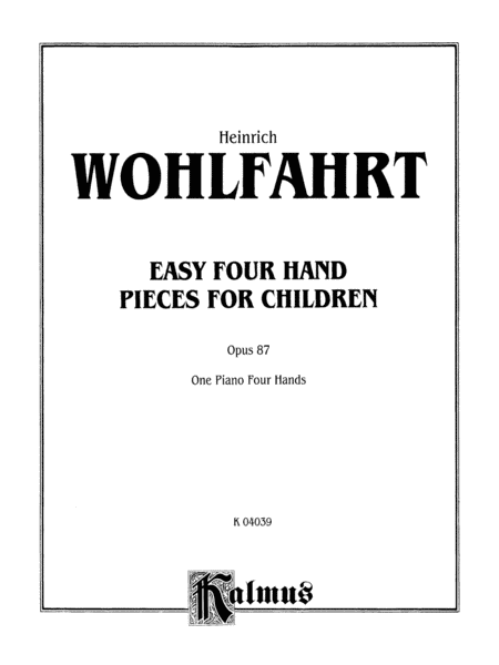 Easy Four Hand Pieces for Children, Op. 87