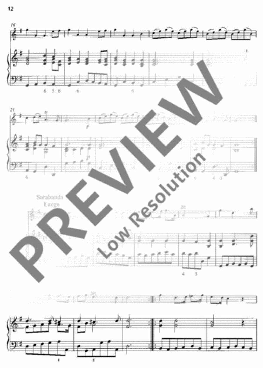 3 Sonatas Alto Recorder scores gallery preview page 13