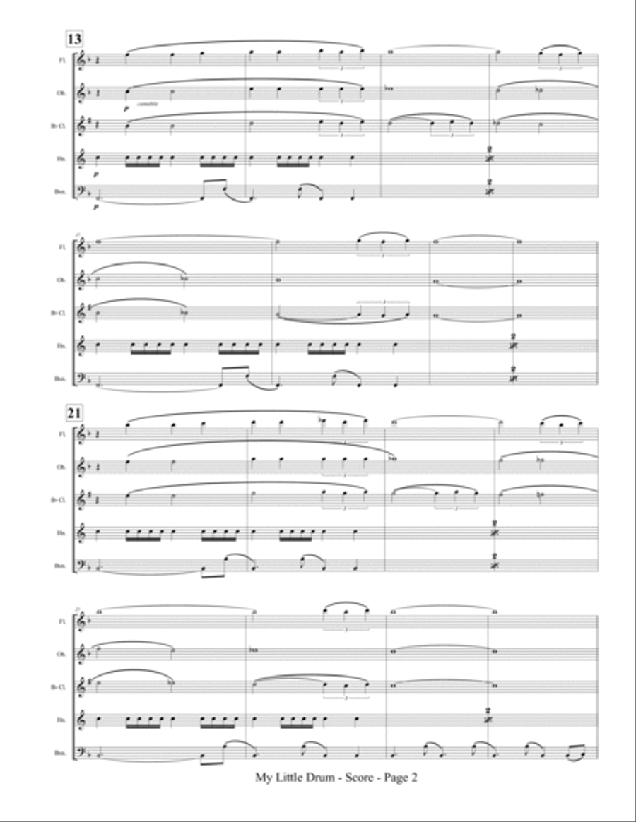 My Little Drum Woodwind Quintet scores gallery preview page 4