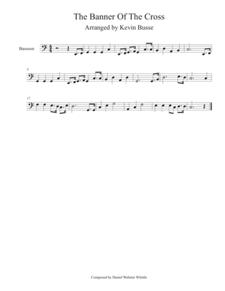 The Banner Of The Cross (Easy key of C) - Bassoon