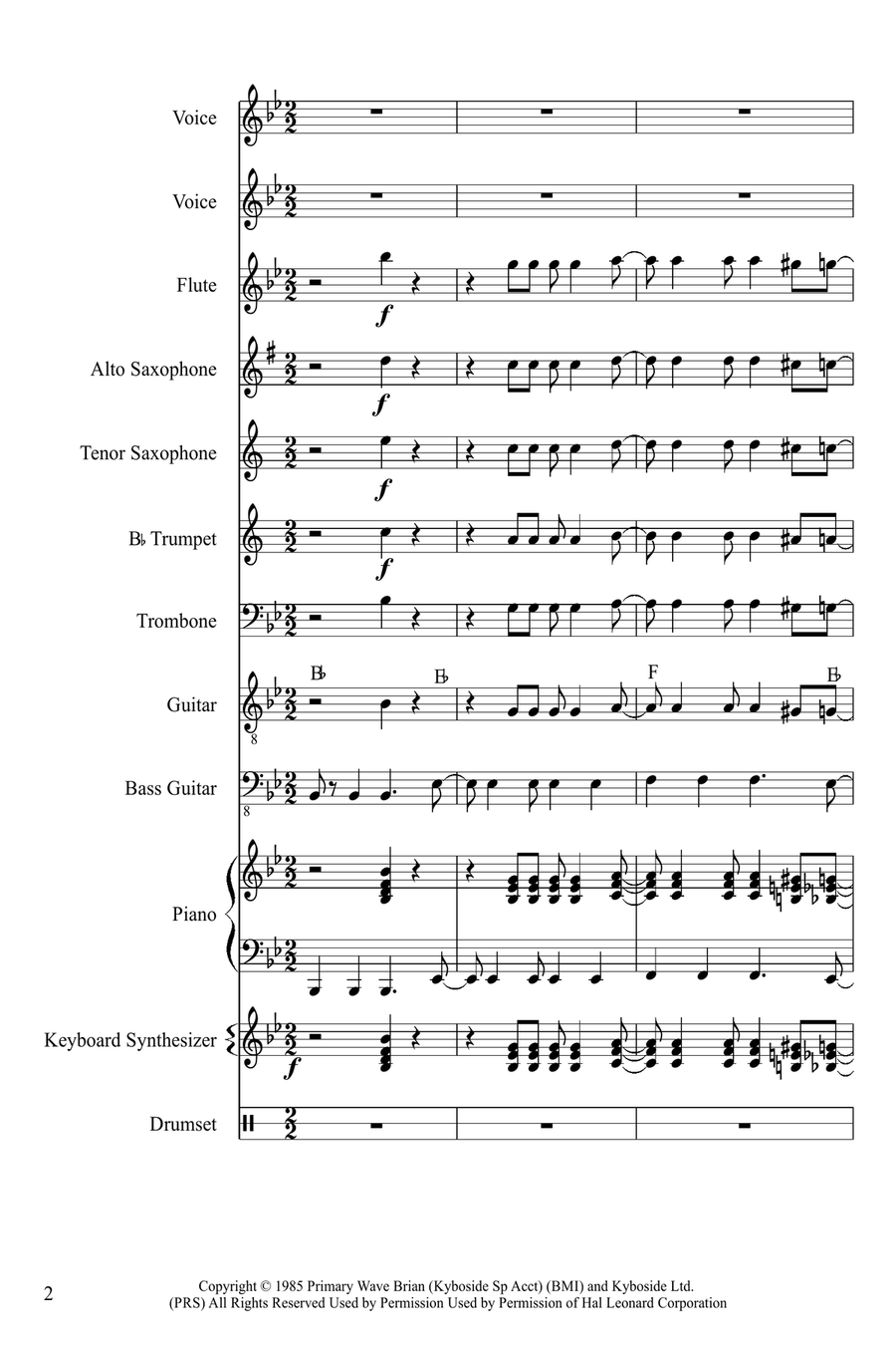 Walking On Sunshine Large Ensemble scores gallery preview page 2