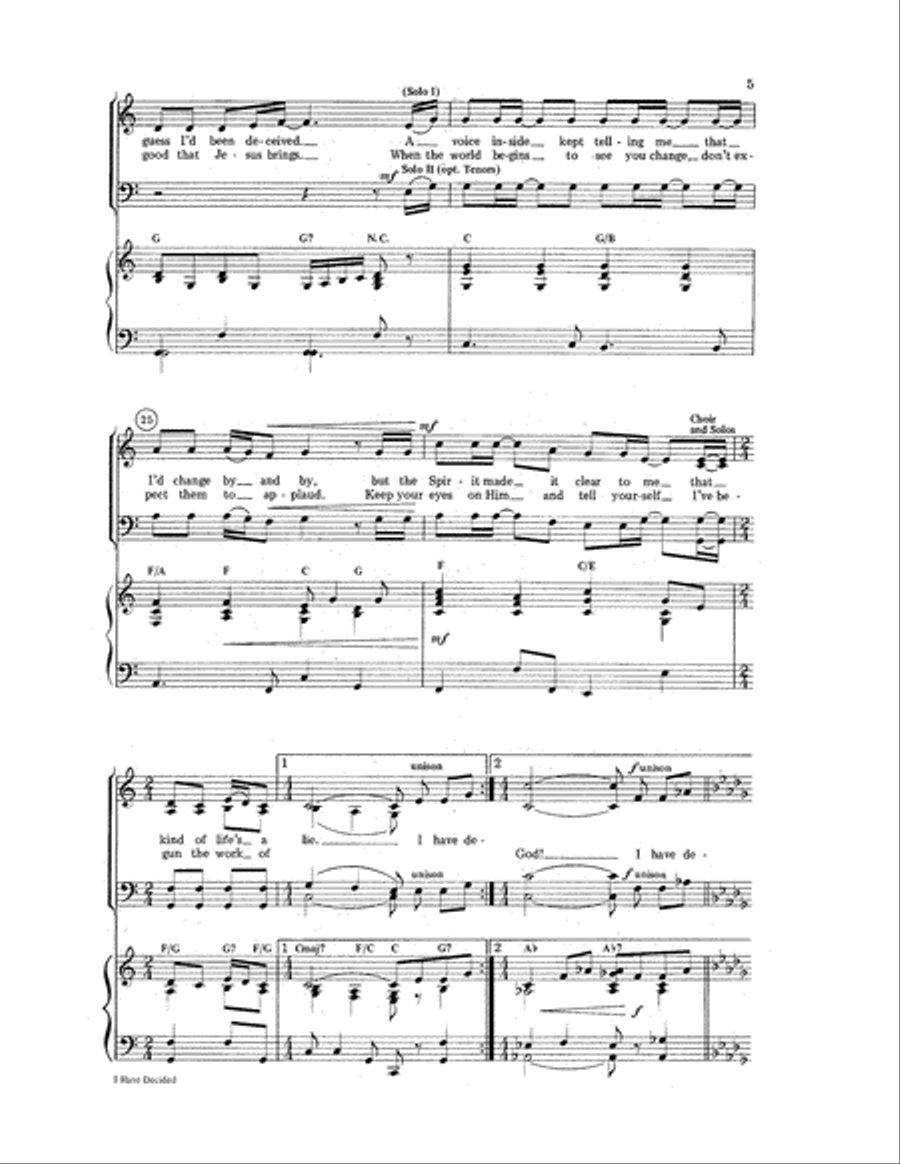 I Have Decided 4-Part scores gallery preview page 5
