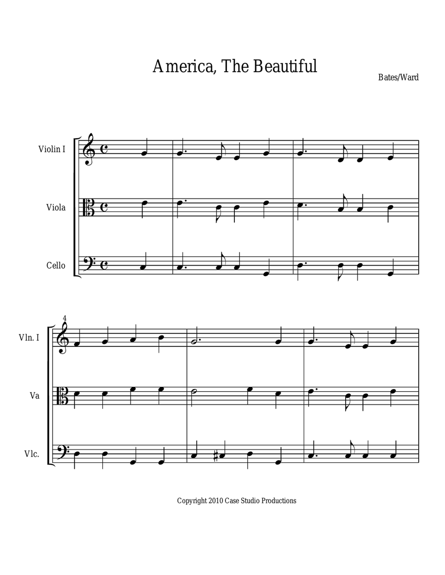 Hymns For String Trio book 1 - violin, viola,cello String Trio scores gallery preview page 3