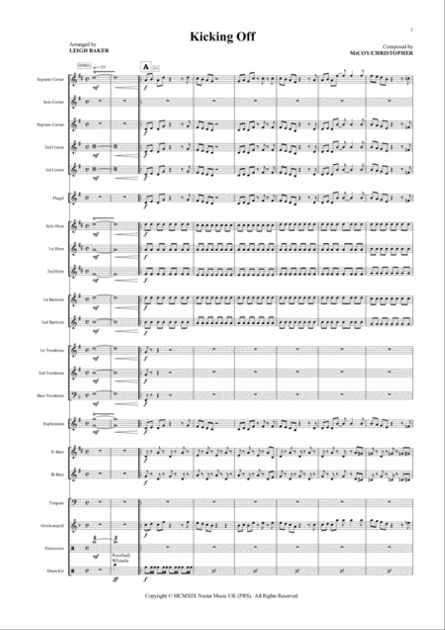 KICKING OFF Brass Ensemble scores gallery preview page 2