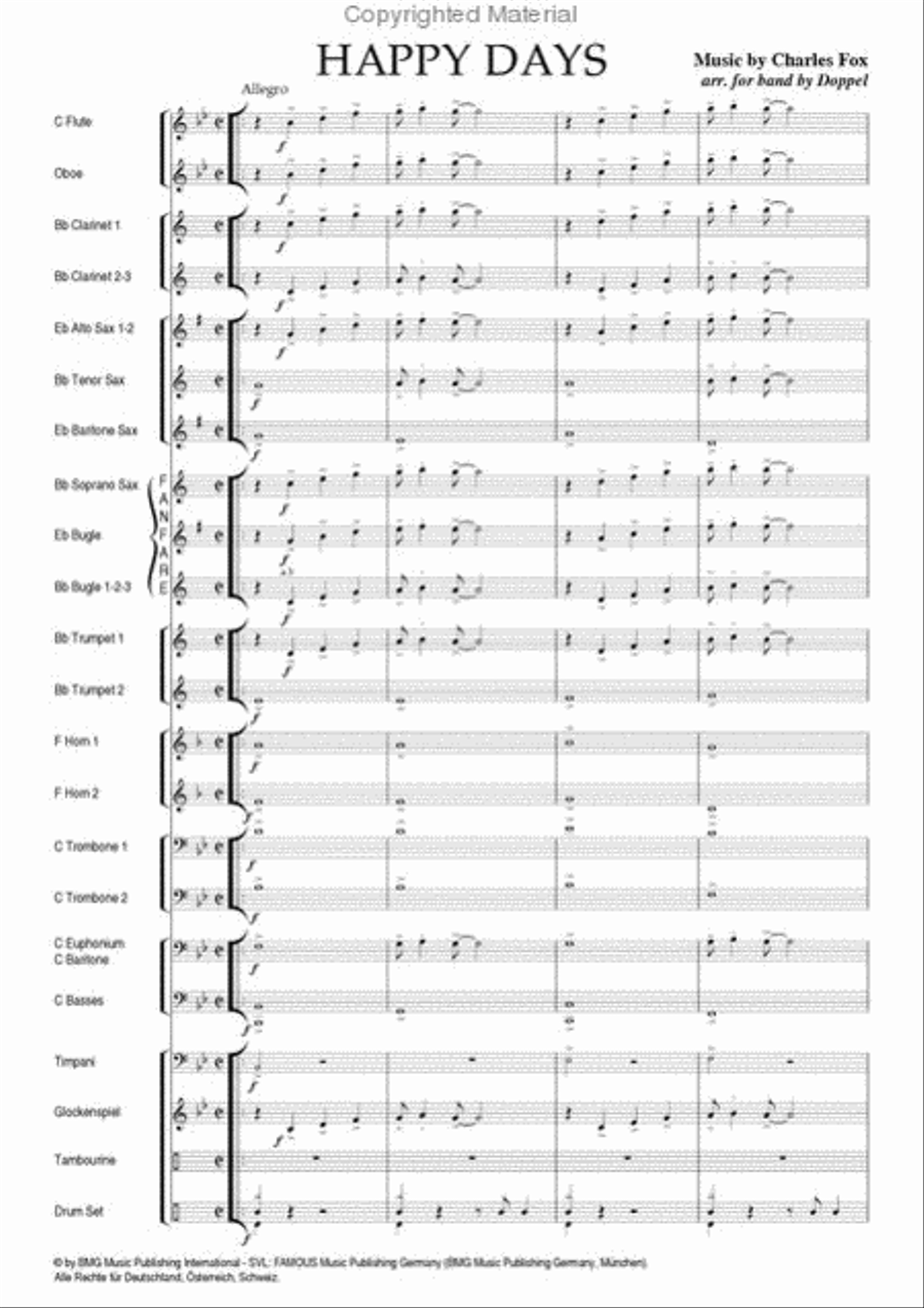 Happy Days Marching Band scores gallery preview page 3