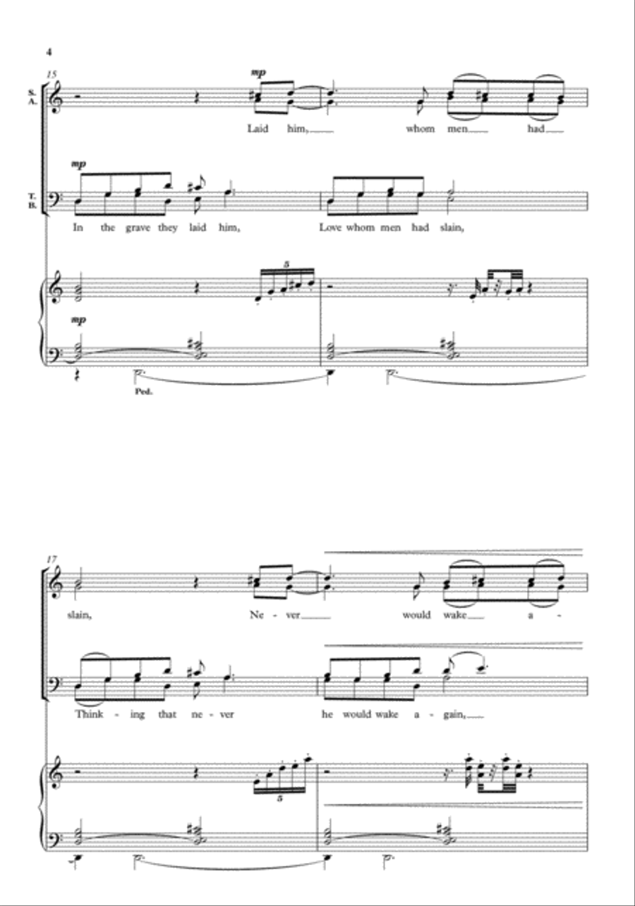 Now the green blade riseth 4-Part scores gallery preview page 4