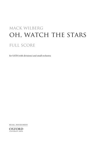 Oh, watch the stars