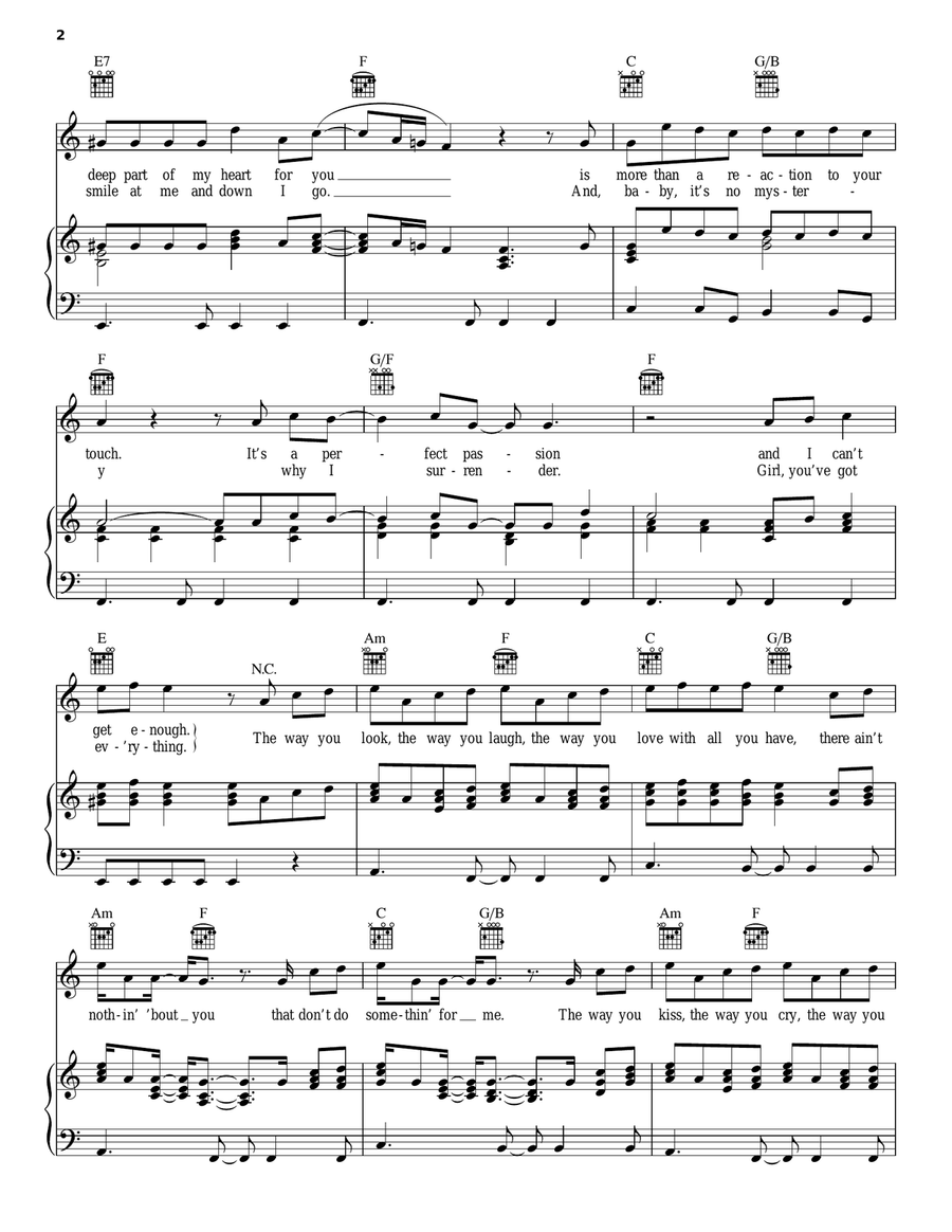 Ain't Nothing 'Bout You Piano, Vocal, Guitar scores gallery preview page 2