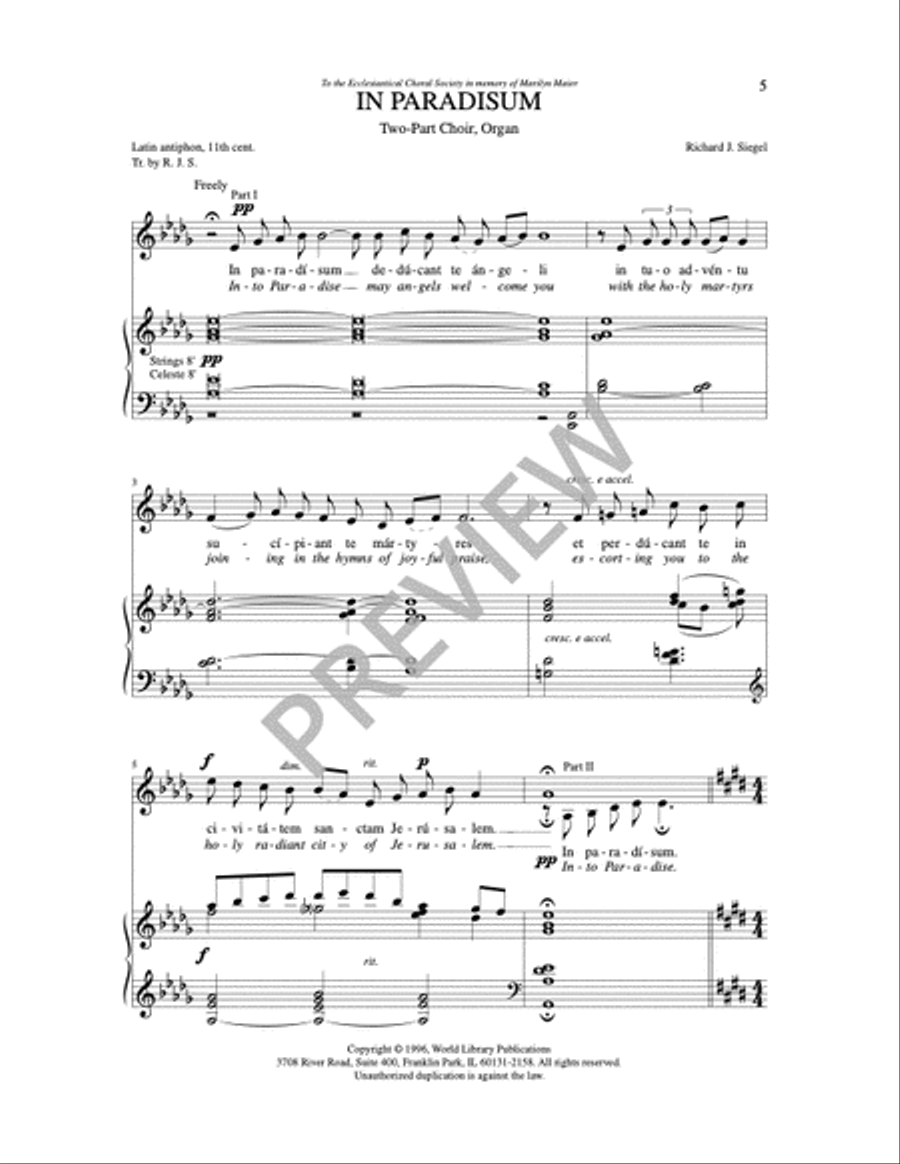 In Paradisum In Paradisum 4-Part scores gallery preview page 6