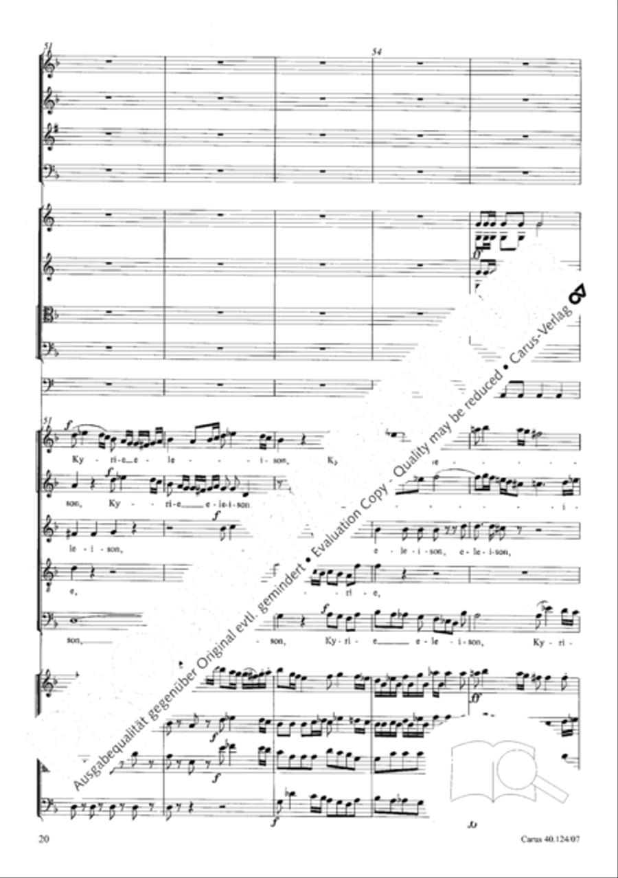 Kyrie in d + Herr Gott, dich loben wir Orchestra scores gallery preview page 21