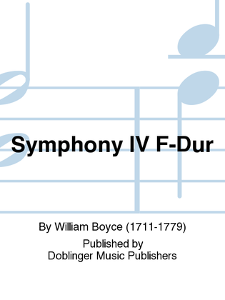 Book cover for Symphony IV F-Dur