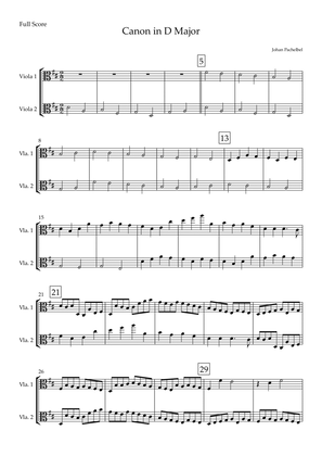Canon in D Major (Johann Pachelbel) for Viola Duo