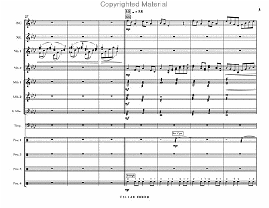 Cellar Door Percussion Ensemble scores gallery preview page 4