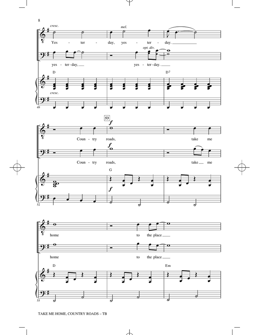 Take Me Home, Country Roads (arr. Roger Emerson) TB scores gallery preview page 6