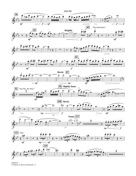A Tribute To Marvin Hamlisch - Flute