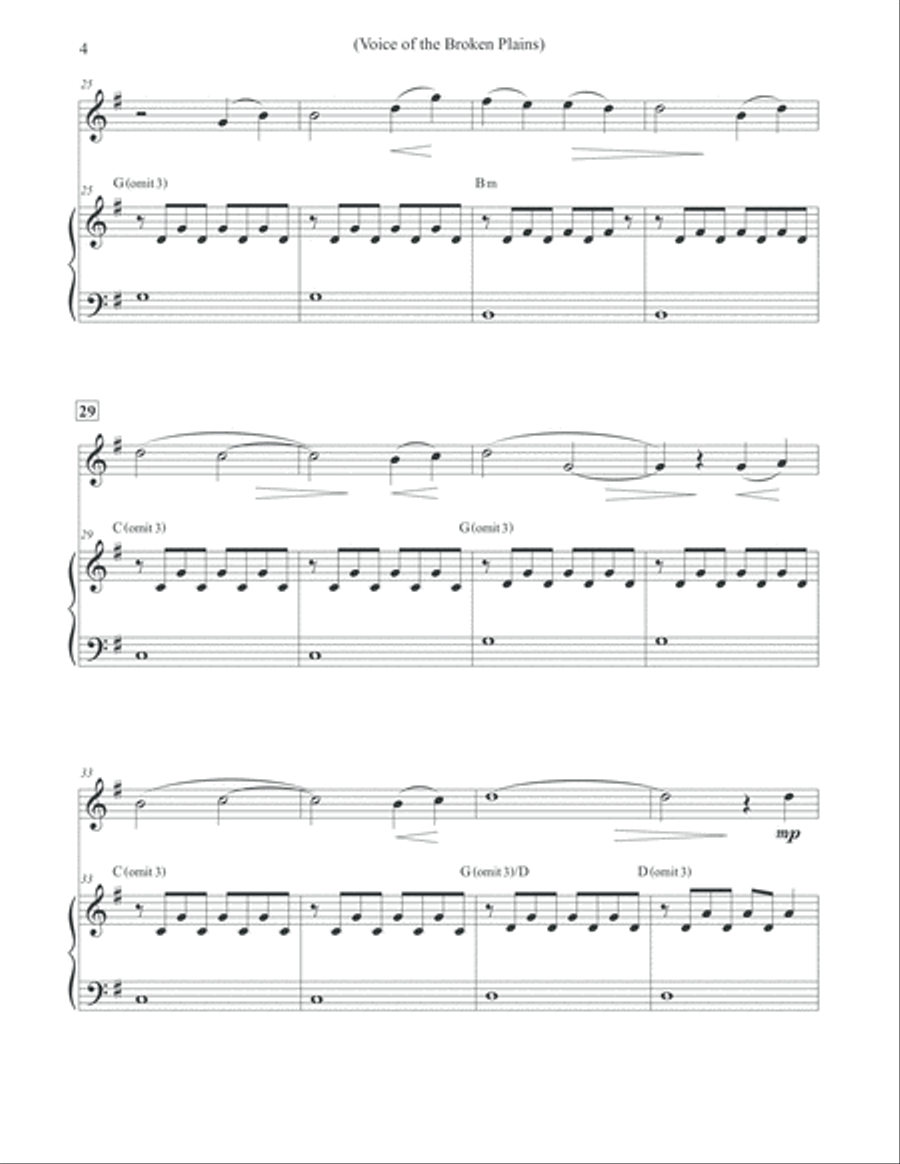 Voice of the Broken Plains - Violin & Piano Violin Solo scores gallery preview page 4