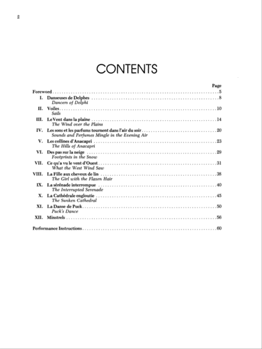 Debussy -- Preludes, Book 1 Piano Method scores gallery preview page 2