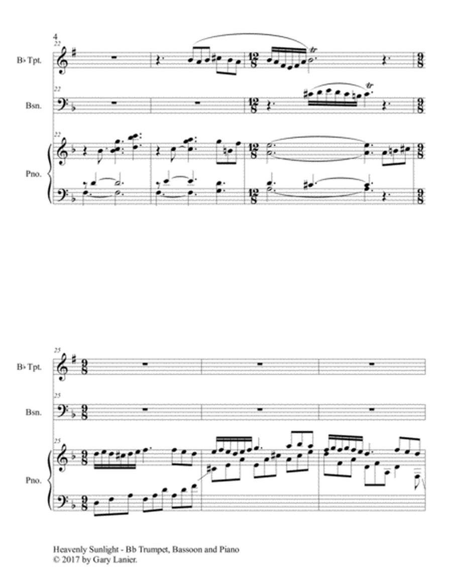 HEAVENLY SUNLIGHT (Trio - Bb Trumpet, Bassoon & Piano with Score/Parts) image number null