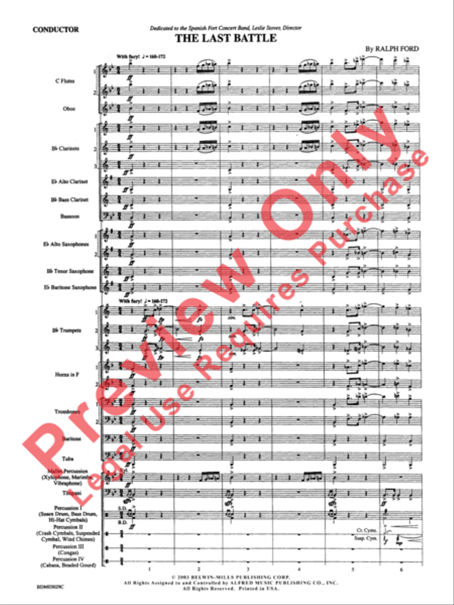 The Last Battle Concert Band scores gallery preview page 4