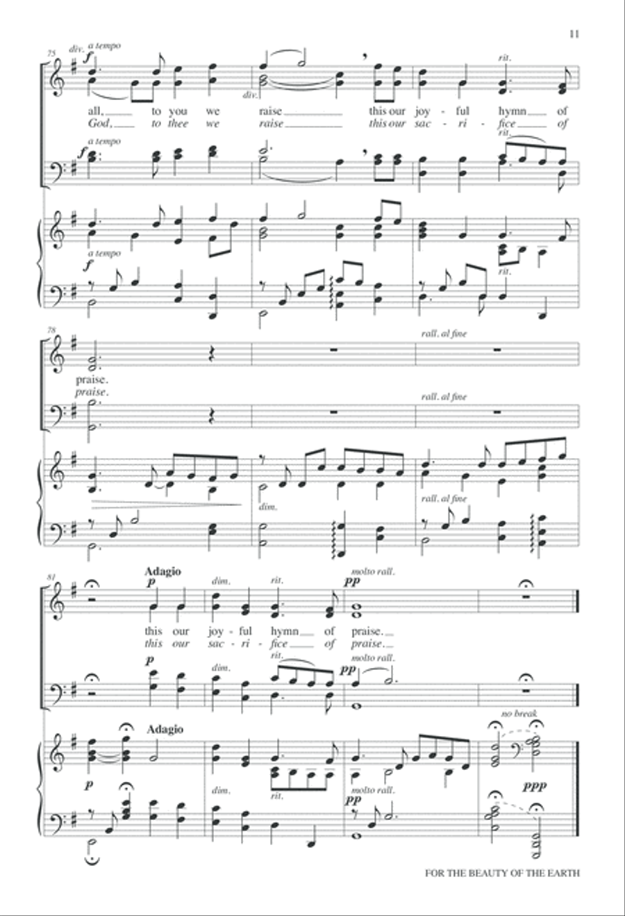 For the Beauty of the Earth 4-Part scores gallery preview page 12