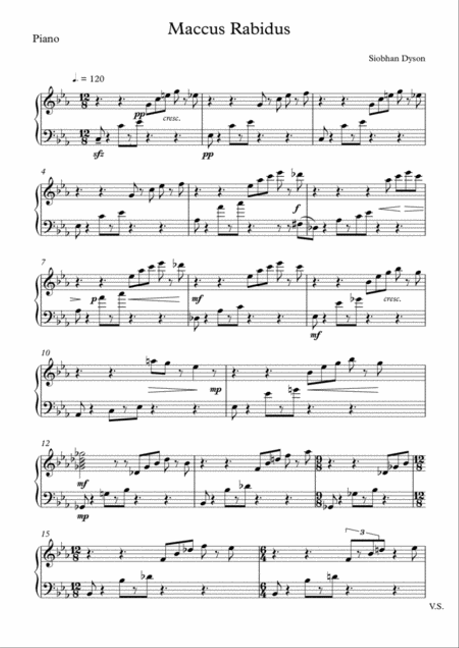 Maccus Rabidus Piano Solo scores gallery preview page 1