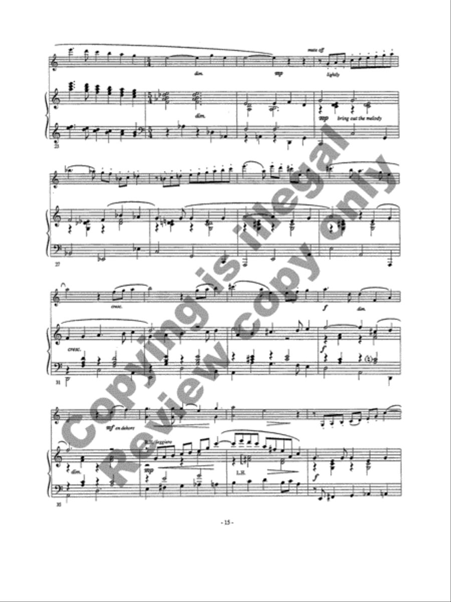 Second Sonata for Violin and Piano Violin Solo scores gallery preview page 6