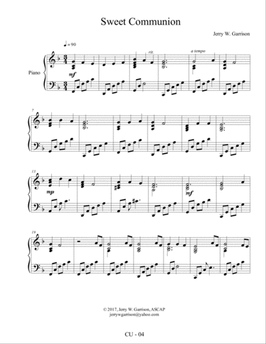 Common Union Project Easy Piano scores gallery preview page 4