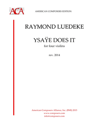 Book cover for [Luedeke] Ysaÿe Does It