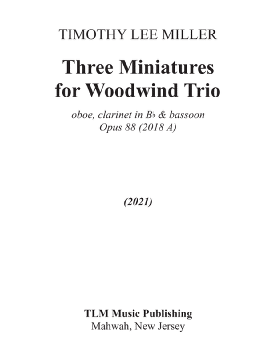Three Miniatures for Woodwind Trio image number null
