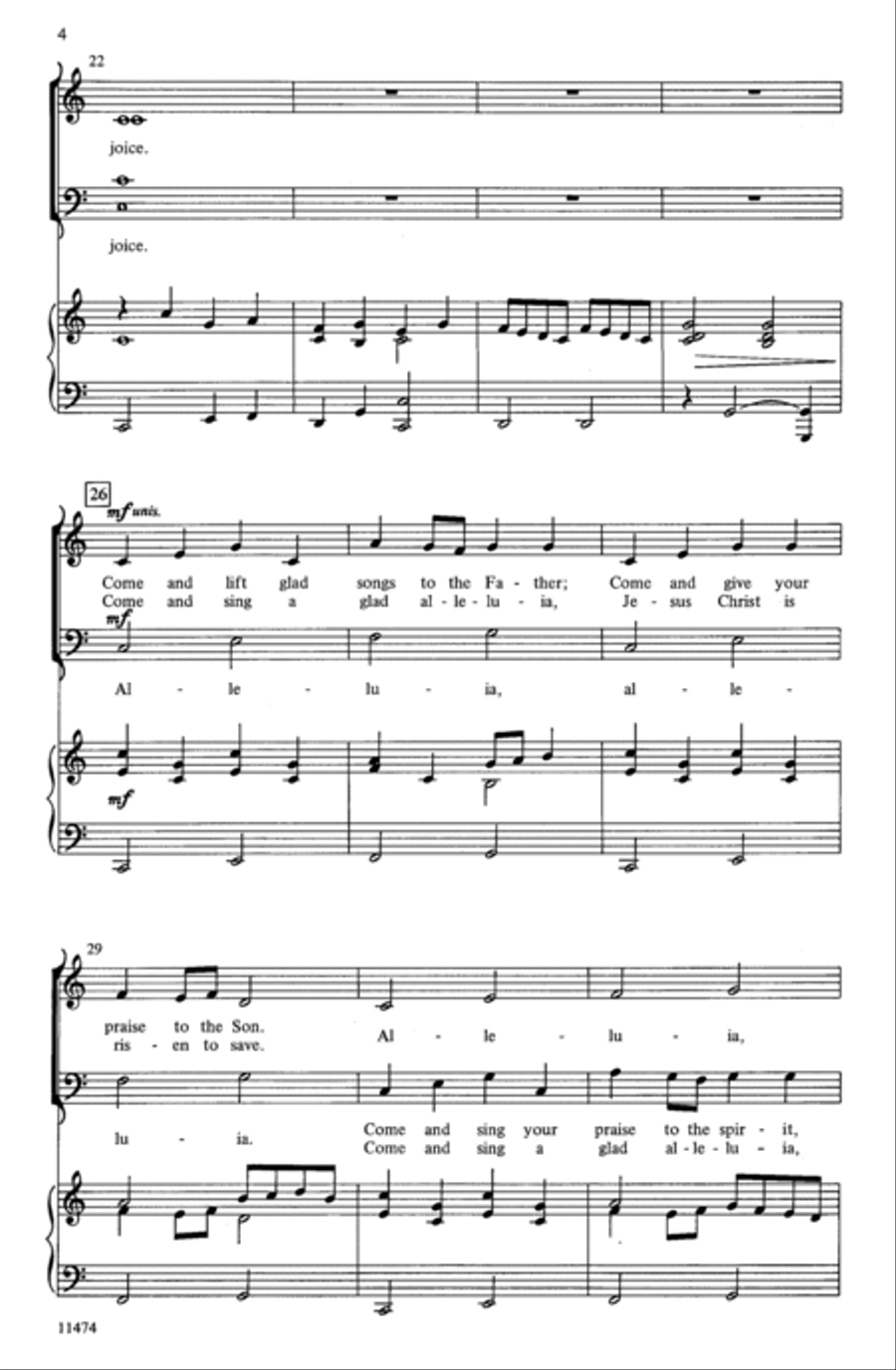 Rejoice! Rejoice! 3-Part scores gallery preview page 4