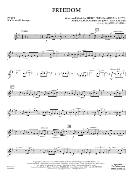 Freedom (arr. Paul Murtha) - Pt.1 - Bb Clarinet/Bb Trumpet