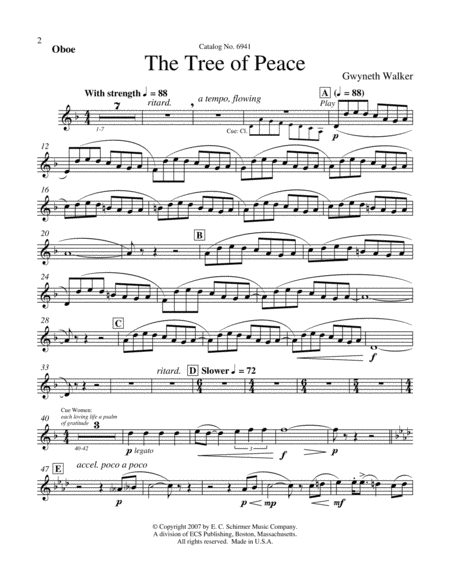 The Tree of Peace (Downloadable SATB Orchestral Parts)