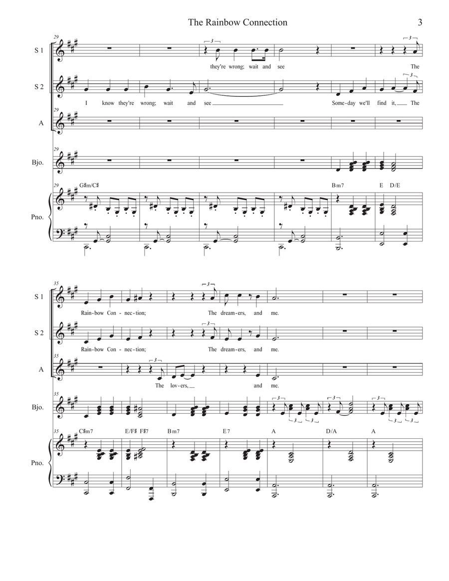 The Rainbow Connection SSA scores gallery preview page 3