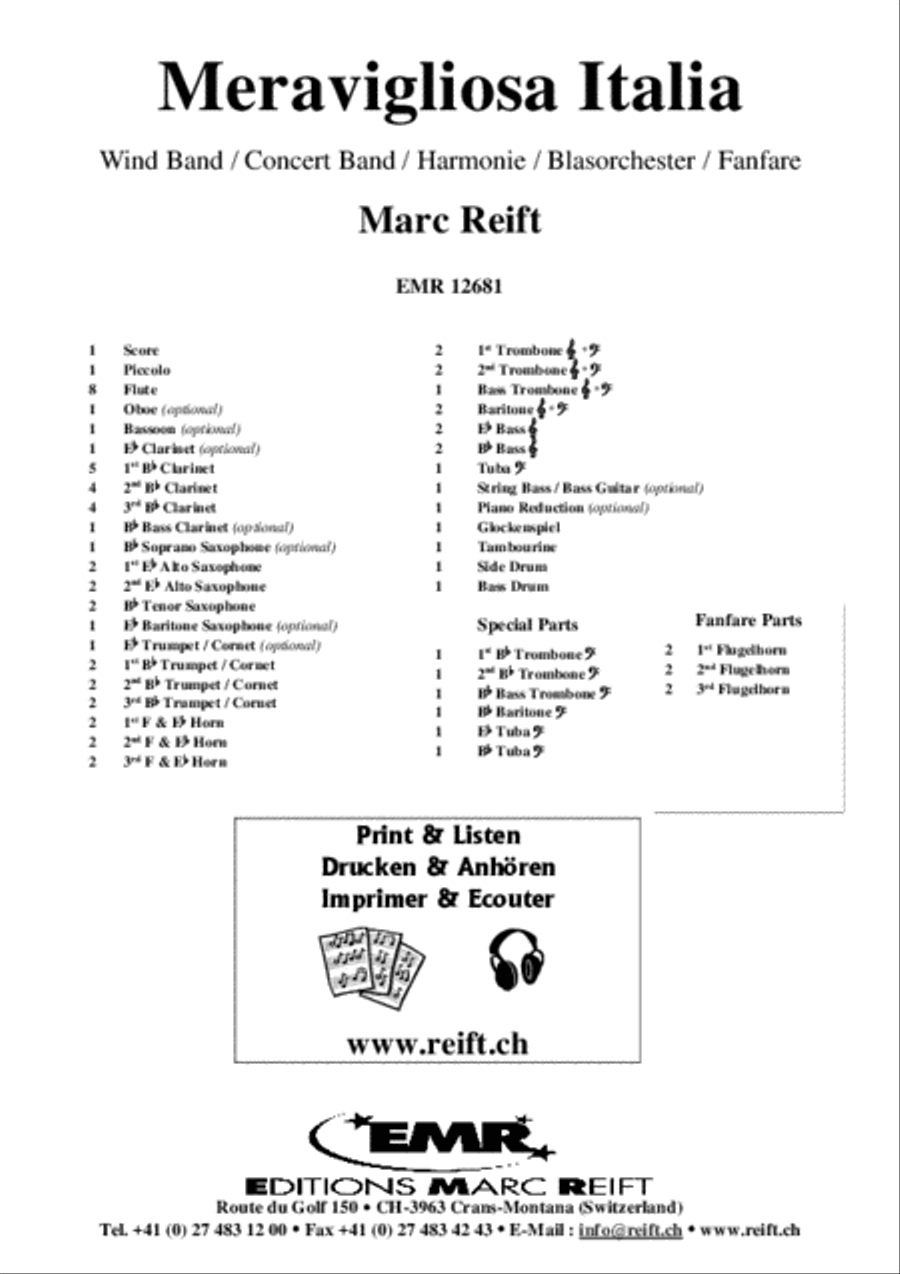 Meravigliosa Italia Concert Band scores gallery preview page 2