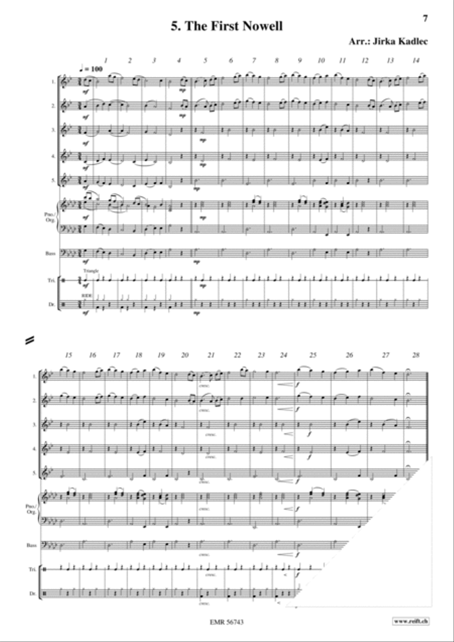 12 Easy Christmas Songs Clarinet Quintet scores gallery preview page 7