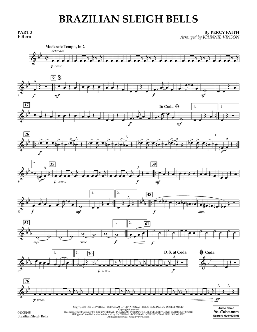 Brazilian Sleigh Bells - Pt.3 - F Horn