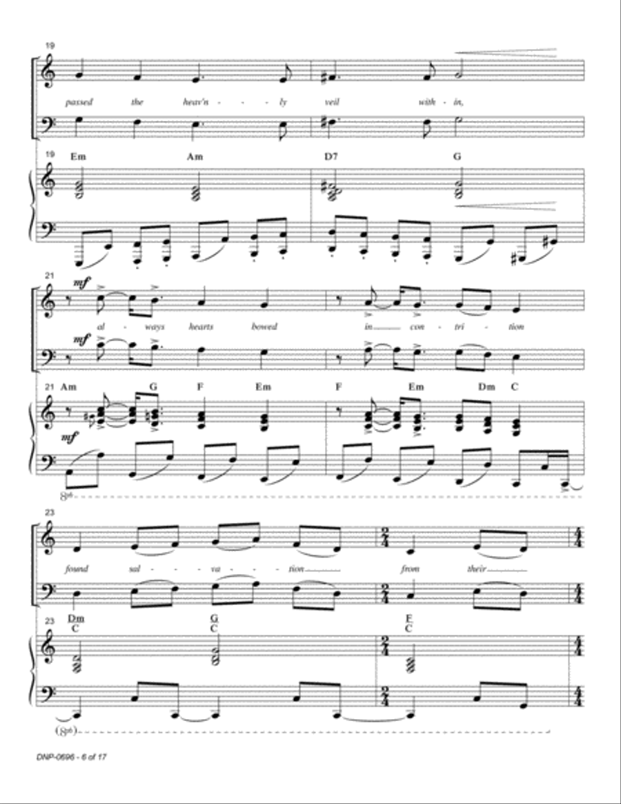 Light of Ages and of Nations-SATB [gospel] choral work, accompanied 4-Part scores gallery preview page 6