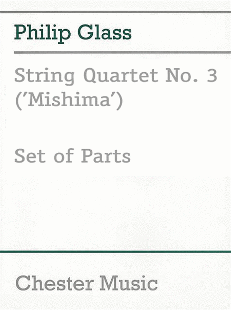 String Quartet No. 3 (Mishima) String Quartet scores gallery preview page 1