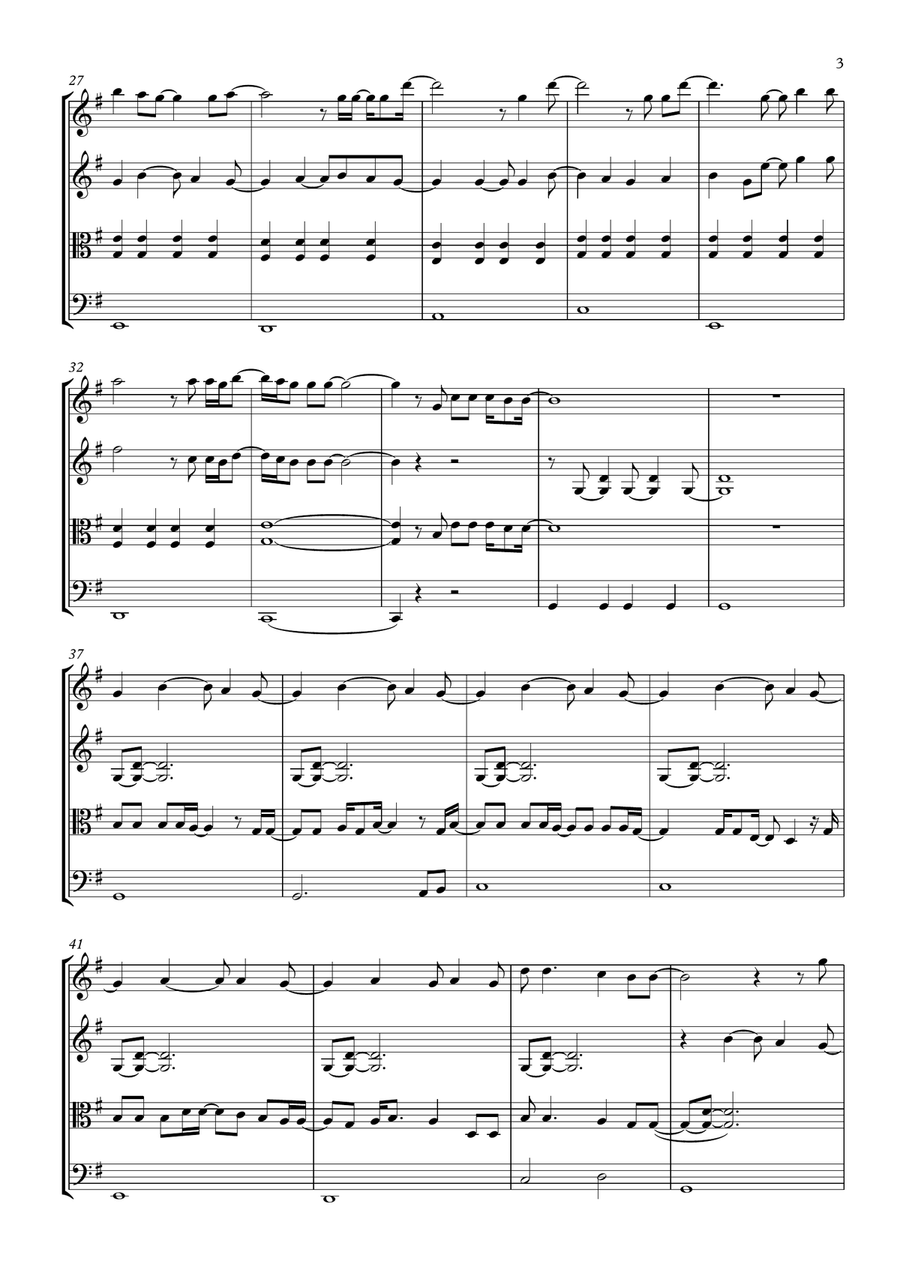 Little Things String Quartet scores gallery preview page 3